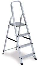 Scaletto Sgabello Richiudibile in Alluminio 4 Gradini Fadi Everest Silver