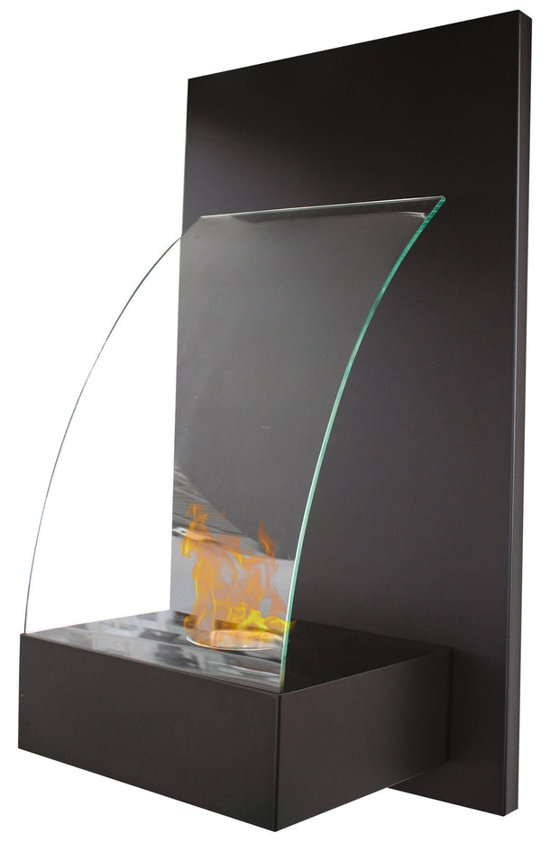 prezzo Camino a Bioetanolo da Parete 60x40 cm Karlsen Soave Nero