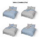 Copripiumino con Sacco e Federe Doubleface Azzurro\/Grigio Chiaro Varie Misure
