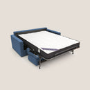 Divano Letto 3 Posti 186x92x96 cm in Tessuto Blu