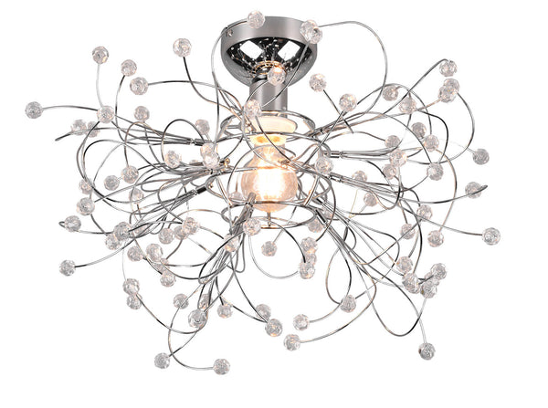 sconto Plafoniera da Interno Attacco E27 in Metallo Cromo