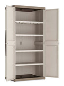 Armadio da Esterno 4 Ripiani 89x54x182H cm in Plastica Keter Excellence XL Alto Beige/Tortora