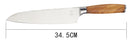 Coltello Cuoco 34,5 cm con Manico in Legno di Olivo