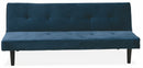 Divano Letto 2 Posti 166x77x65,5 cm in Velluto Soriani Blu