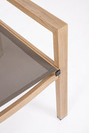 Set Tavolo e 3 Sedie da Giardino in Alluminio Kallen Naturale