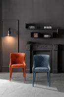 Sedia 58x50,5xH83 cm in Microfibra Afrodite Ruggine