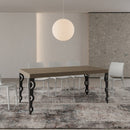 Tavolo Allungabile 200-460x90x77 cm Karamay Premium Tortora Telaio Antracite 