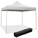 Gazebo Richiudibile Pieghevole 2x2m in Acciaio e PVC Impermeabile Bianco