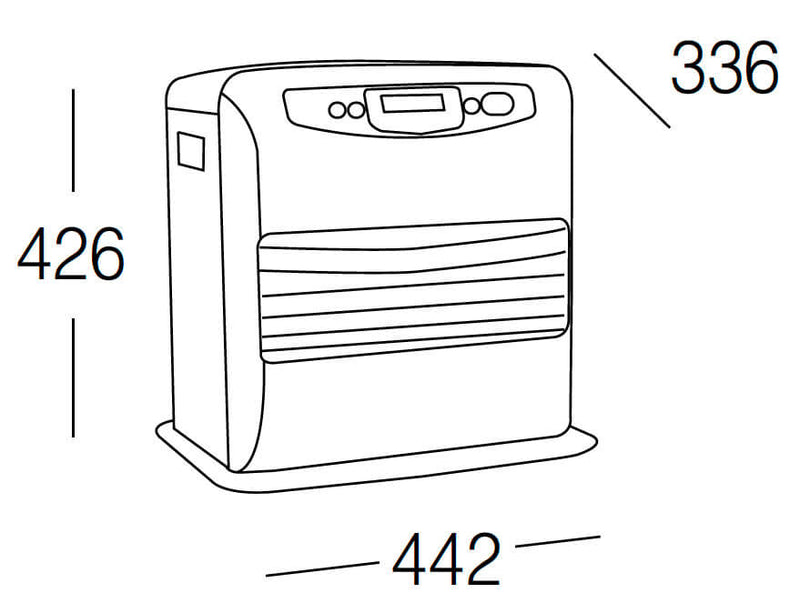 Stufa Elettrica a Combustibile Liquido Portatile 3200W Karlsen Inverter 5727 Grigia