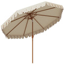Ombrellone da Giardino Ø264x240 cm Inclinabile con Prese d'Aria Crema   