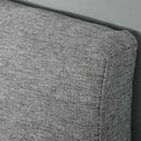 Testiera Letto Matrimoniale 160x7x120 cm in Tessuto Effetto Lino Trapuntata a Bottoni Grigia