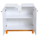 Mobiletto da Bagno Sotto Lavabo in Legno Bianco 60x30x60 cm 