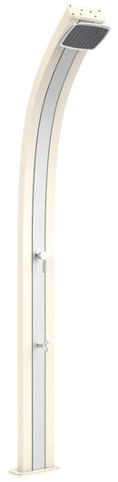 Doccia da Esterno Giardino Miscelatore e Lavapiedi Arkema Spring Fascia Inox Bianco Crema