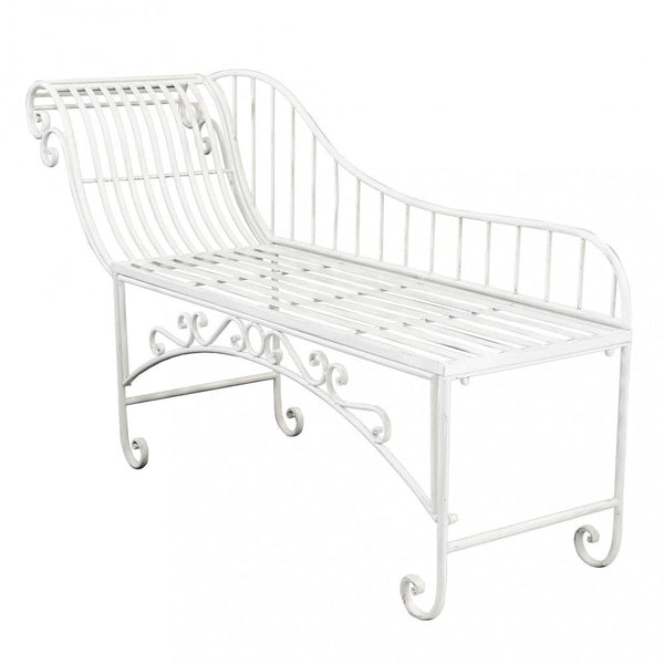 prezzo Chaise Longue Josephine Bianco Antico 156x43x84 h cm in Acciaio Bianco
