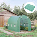 Telo di Ricambio per Serra da Giardino 3x2x2 m con 6 Finestre e Porta Avvolgibile Verde
