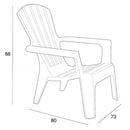 Poltrona Maryland 73x80x88 h cm in Polipropilene Nero
