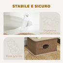 Albero Tiragraffi per Gatti 4 Livelli 48x40x133 cm con Casetta Ripiani e Cuccia Marrone 