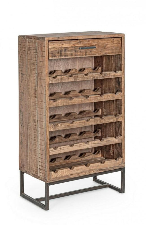 acquista Mobile Cantinetta Portabottiglie 1 Cassetto 60x32x107 cm in Legno