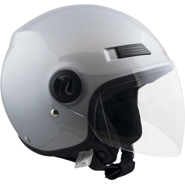acquista Casco Demi-Jet per Scooter Visiera Lunga SKA-P 1LH Urban Silver Metal Varie Misure