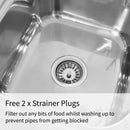 Lavello Cucina Commerciale 120x60x79 cm in Acciaio Doppia Vasca Rubinetto Gocciolatoio Destro  