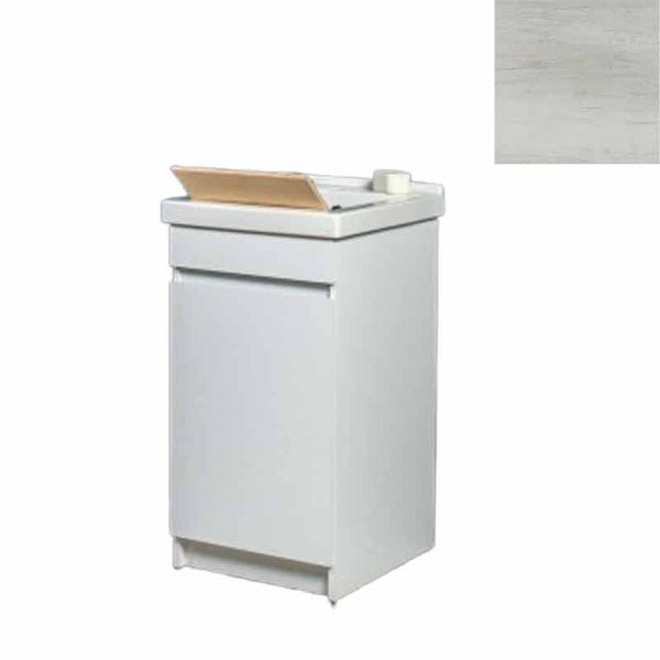 Mobile Lavatoio in Ceramica 1 Anta con Strofinatoio in Legno Massello 45x50x86A cm Olmo Bianco sconto