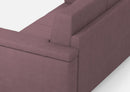 Divano Angolare 7 Posti 286x286x85 cm Marrak in Tessuto Prugna