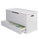 Cassapanca Baule in Legno 90x38,5x47 cm Sabrina Bianco