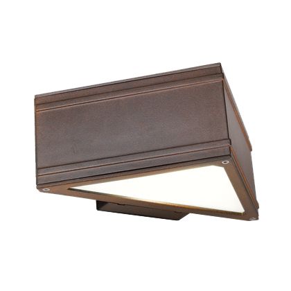 prezzo Lampada Applique Orizzontale con Led Colore Corten per Esterno Linea Three Livos