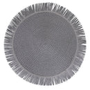 Set 4 Tovagliette con Frange Ø38x0,3 cm  in Carta effetto Juta VdE Tivoli 1996 Shades of Stones