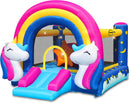 Castello Giostra Gonfiabile Interattivo Fantasy Unicorn con Pompa Happy Hop