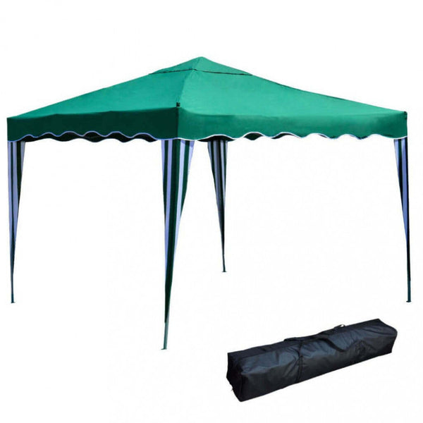 Gazebo Pieghevole 3x3 m in Acciaio Verde sconto