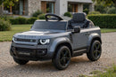 Macchina Elettrica per Bambini Licenza Land Rover Defender Small 12V con Telecomando Grigio
