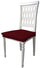 Set 2 Coprisedie Elasticizzati in Poliestere Leslie Bordeaux