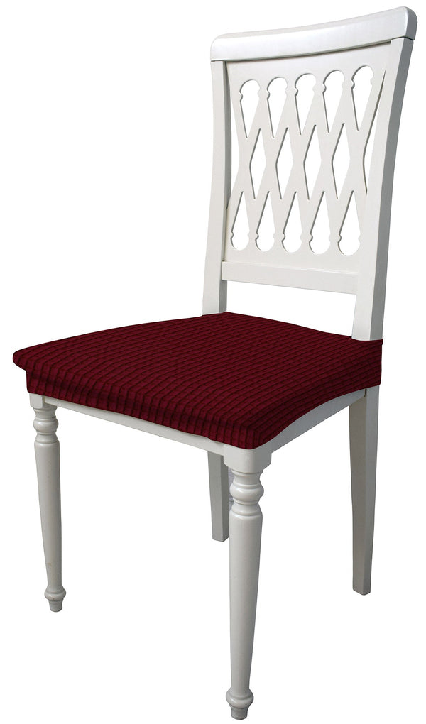 Set 2 Coprisedie Elasticizzati in Poliestere Leslie Bordeaux online