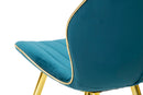 Set 2 Sedie Paris Space Ottanio e Oro 46x58x77 cm in Legno e Ferro 