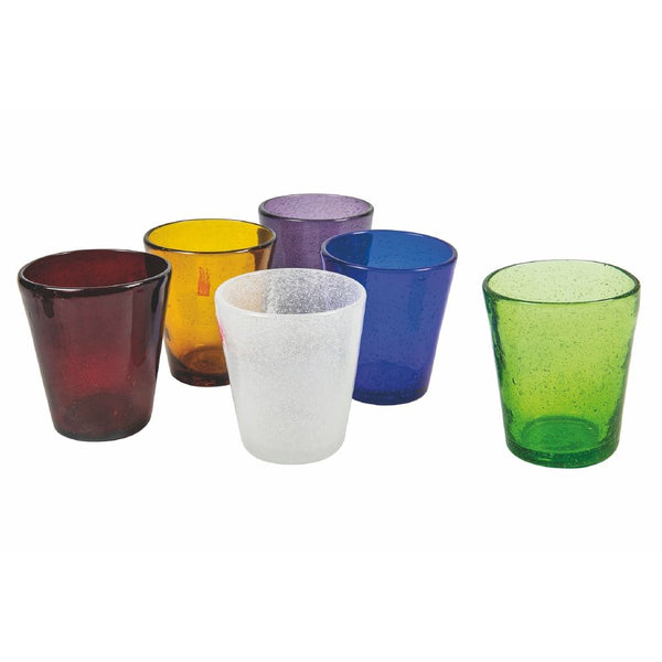 Set 6 Bicchieri Acqua Cancun in Vetro VdE Tivoli 1996 6 Colori Differenti online