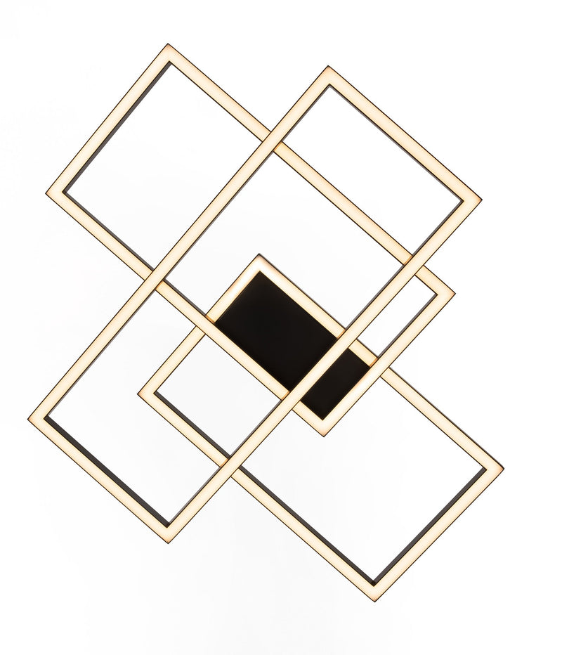 Plafoniera Modern in Metallo e Acrilico Line Nero