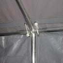 Tendostruttura da Giardino 7,95x3,95m in Acciaio e PVC Grigio