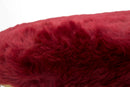 Panca Amelie Bordeaux 91,5x40,5x46 cm in Ferro e Spugna e Poliestere Bordeaux e Oro