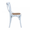 Sedia Cross 46x42x87 cm  in Legno Bianco