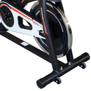Cyclette Allenamento Aerobico da Casa Professionale in Acciaio Nero 
