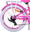 Bicicletta per Bambine 20" Freni Vbrake Cambio Shimano 7 Marce e Cavalletto con Cestino e Portapacchi Rosa