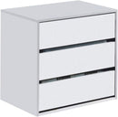 Cassettiera 3 Cassetti 60x44x57 cm per Armabio Guardaroba Bianca