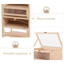 Gabbia per Roditori e Criceti a 4 Ripiani con Tetto Apribile in Legno 60x40x120 cm 