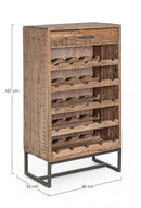 Mobile Cantinetta Portabottiglie 1 Cassetto 60x32x107 cm in Legno