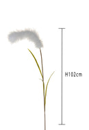 Set 6 Tralcio Artificiale con Piume Altezza 102 cm Bianco