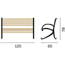 Panca da Giardino in Legno e Ghisa 125x65x78cm Vorghini Garden