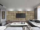 Set 10 Pannelli Decorativi Fonoassorbenti 58x58 cm in MDF Decoro D Obliquo Doppio Noce Asia