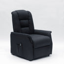 Poltrona Alzapersona Elettrica 1 Motore 80x86x107 cm in Tessuto Nero