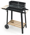 Barbecue a Carbone Carbonella Rettangolare con Ruote Soriani Sun-day Nero